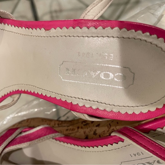 Coach sandals pink lace up - Picture 3 of 5